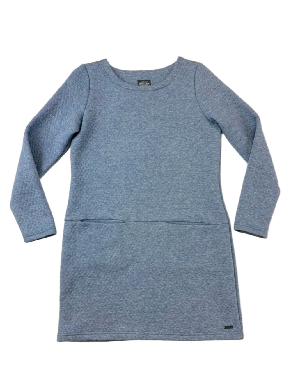Joules NWT quilted soft dress Size 6 chambray blue soft long sleeve